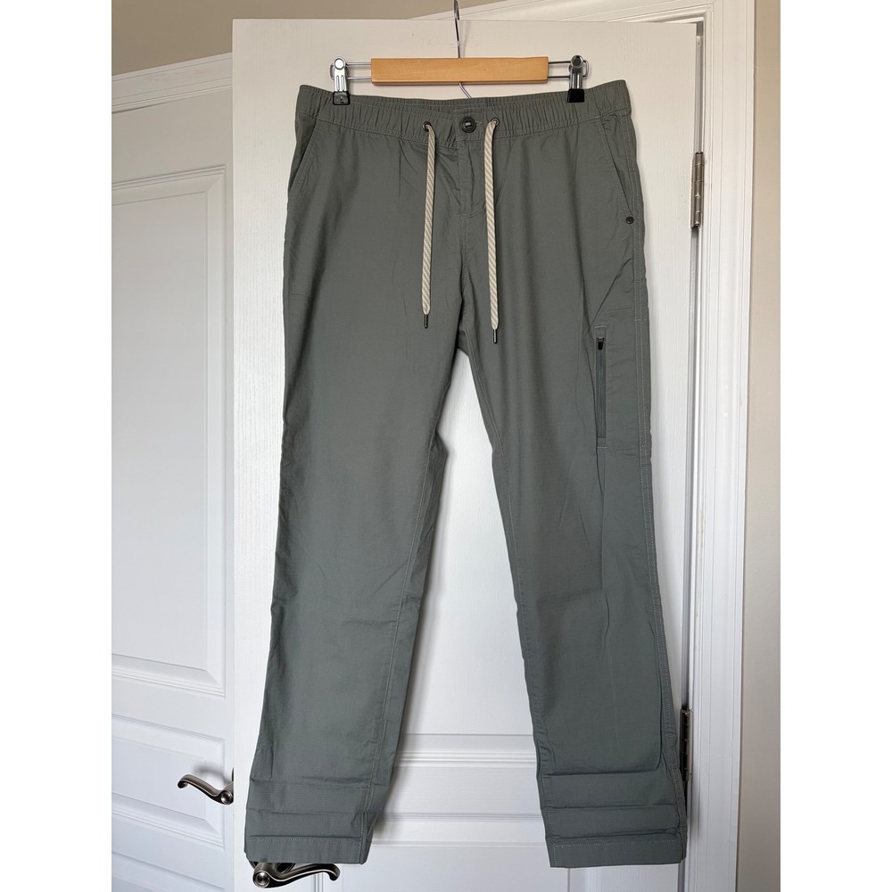 Vuori Ripstop Pant Sage Green Gray Organic Cotton Stretch Hiking Utility Womens